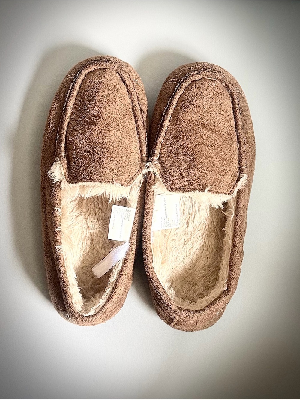 Target Men's Brown Faux-Suede Fleece-Lined Slip-On Loafers